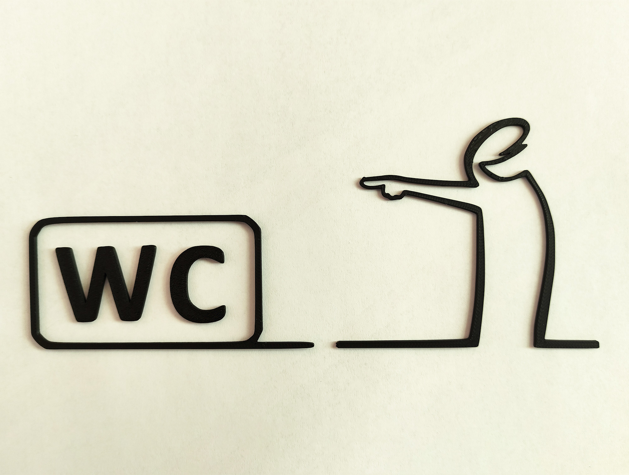 WC door hanger from the iconic cartoon "La Linea" Balum Balum.