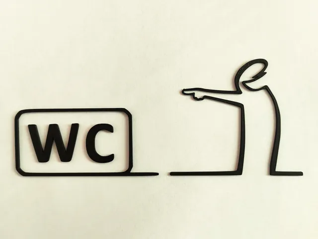 WC door hanger from the iconic cartoon "La Linea" Balum Balum.