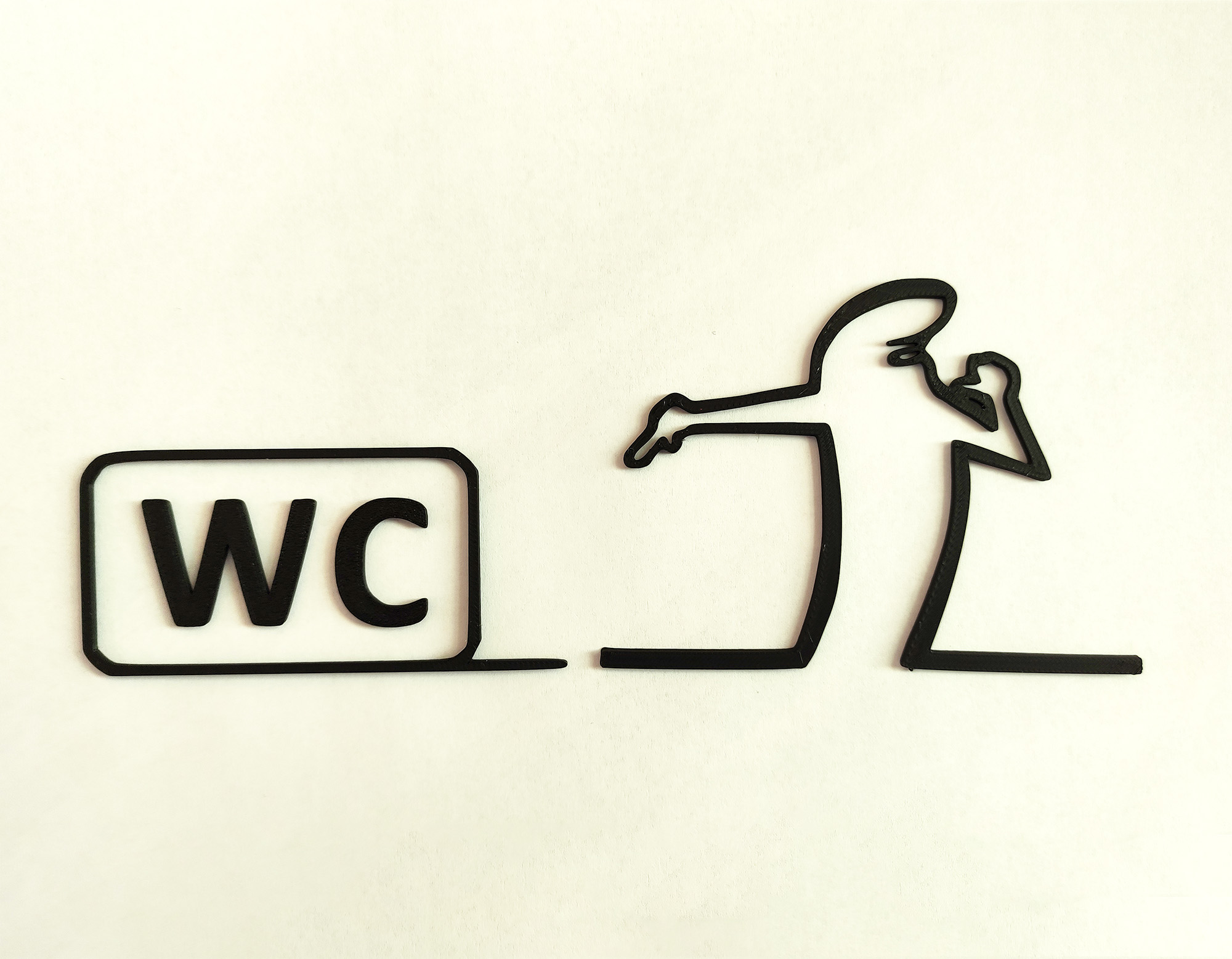 WC door hanger from the iconic cartoon "La Linea" Balum Balum.