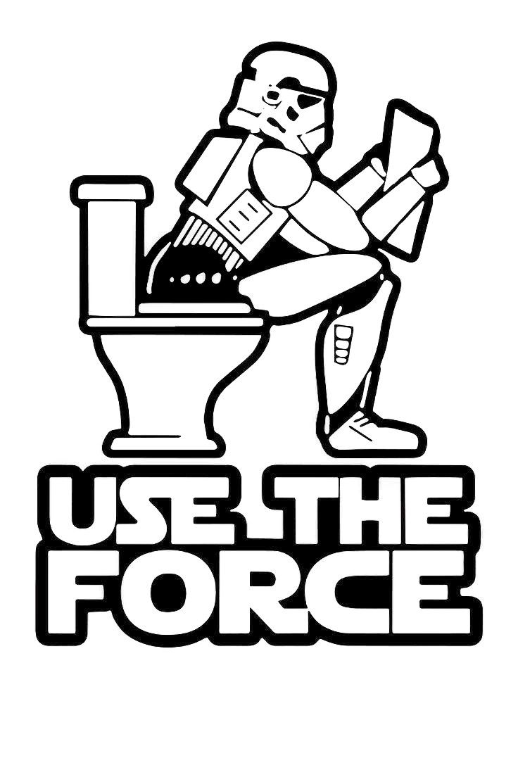Star Wars Toilet Trooper Wall Art