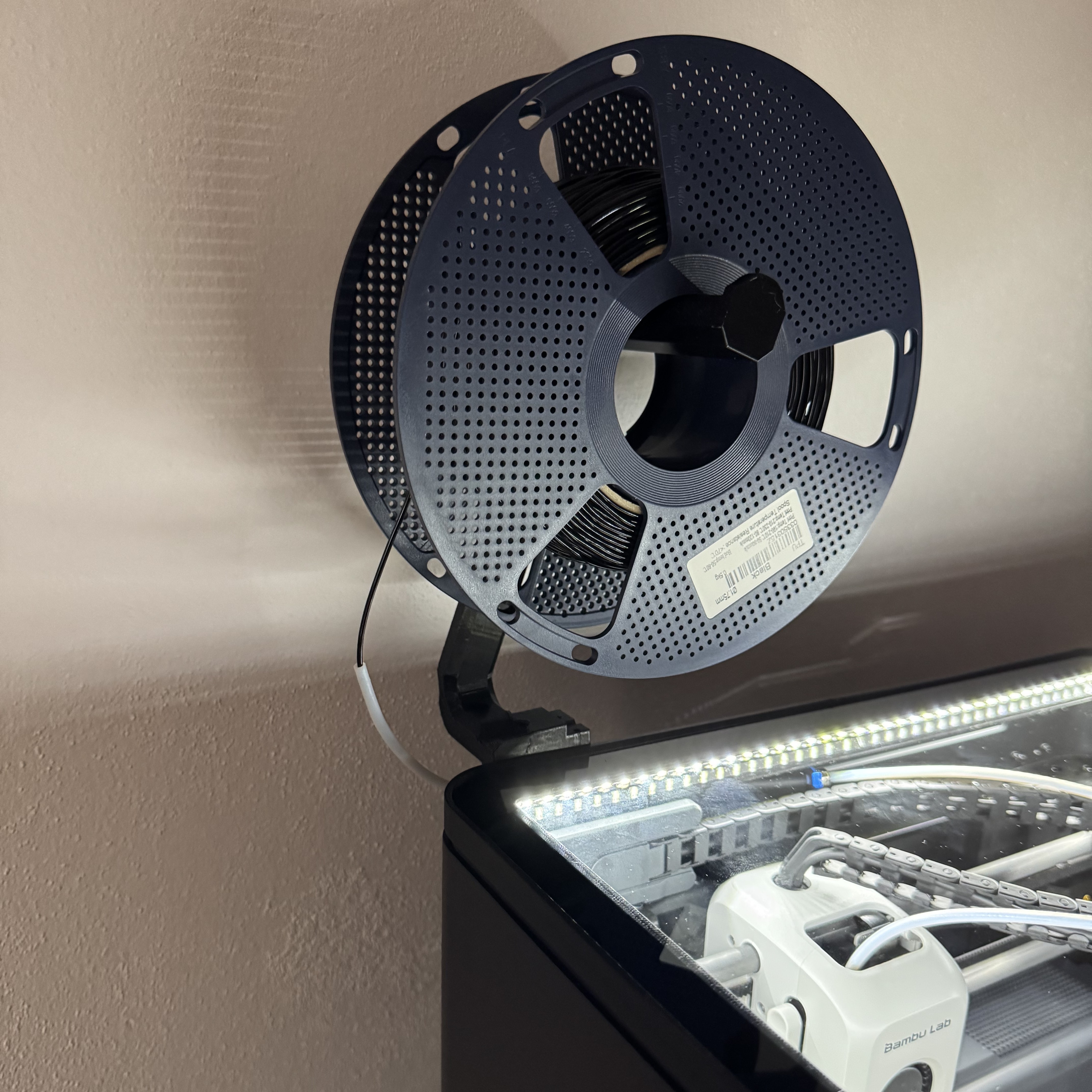 Bambu P1S P1P top mount filament holder remix