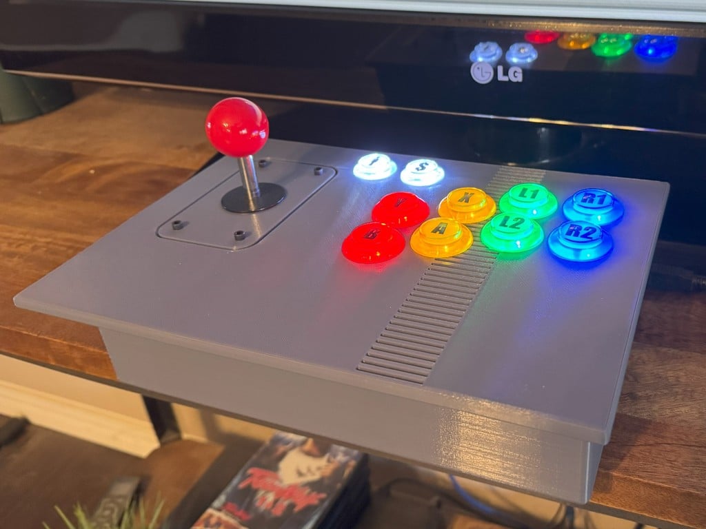 Arcade Joystick Box 8 Button Snap On Lid v1