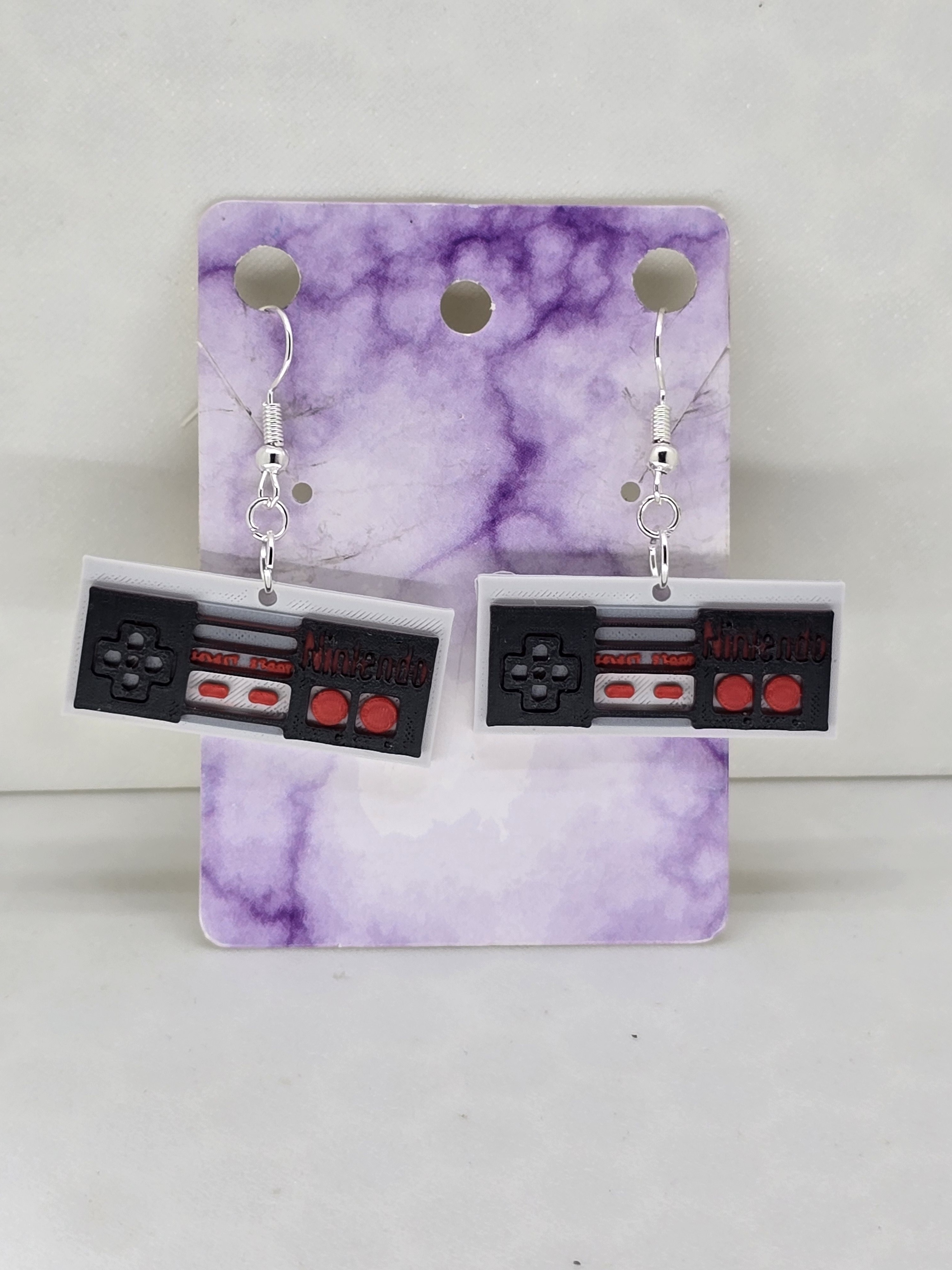 Miniatura 3 do modelo 3D Super Nintendo Controller & NES earrings