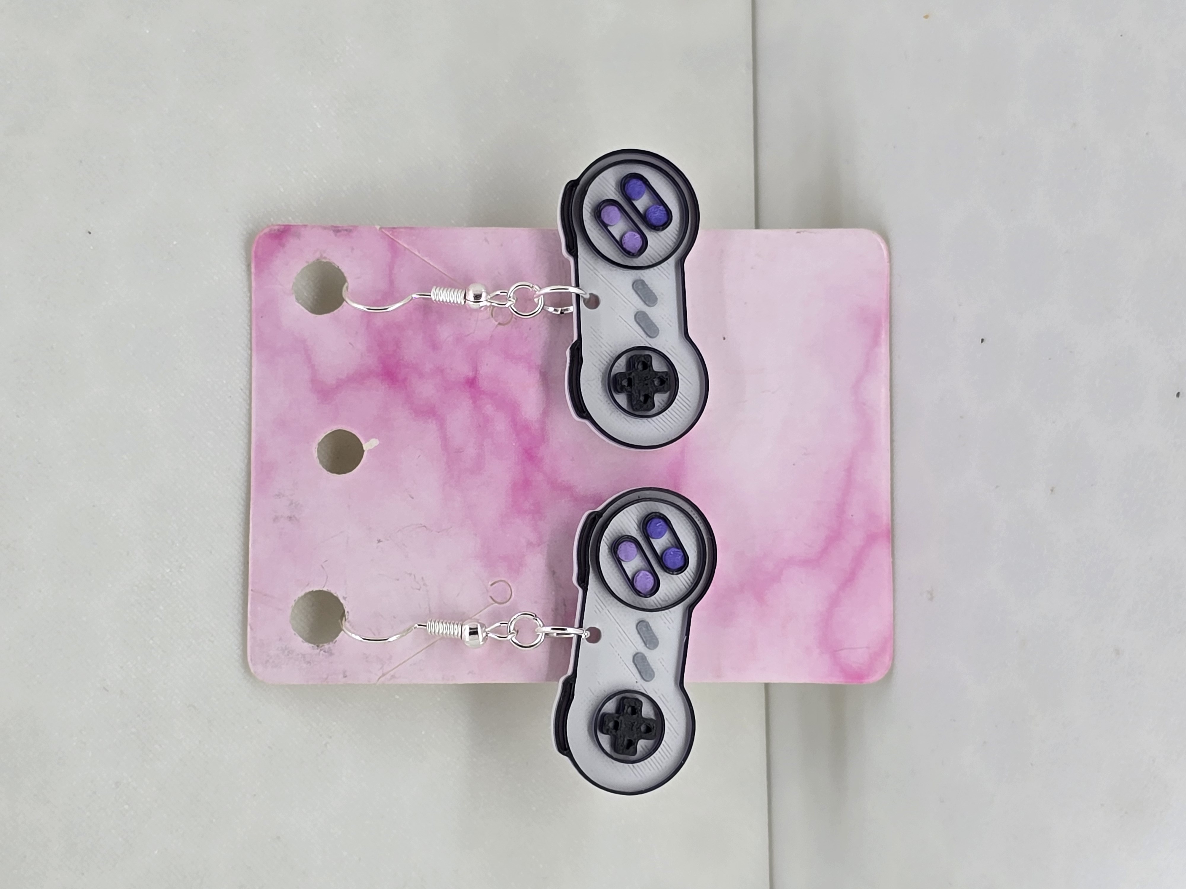 Super Nintendo Controller & NES earrings