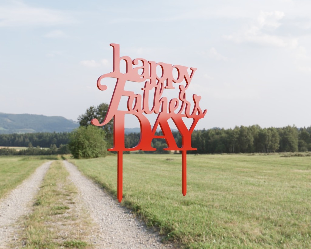 Happy Fathers Day Cake Topper