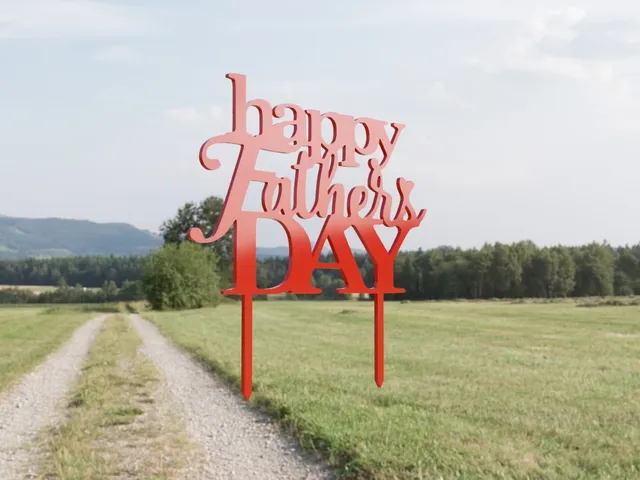 Happy Fathers Day Cake Topper
