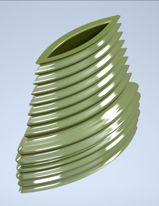 Miniatura 3 do modelo 3D Simple Ribbed Vase