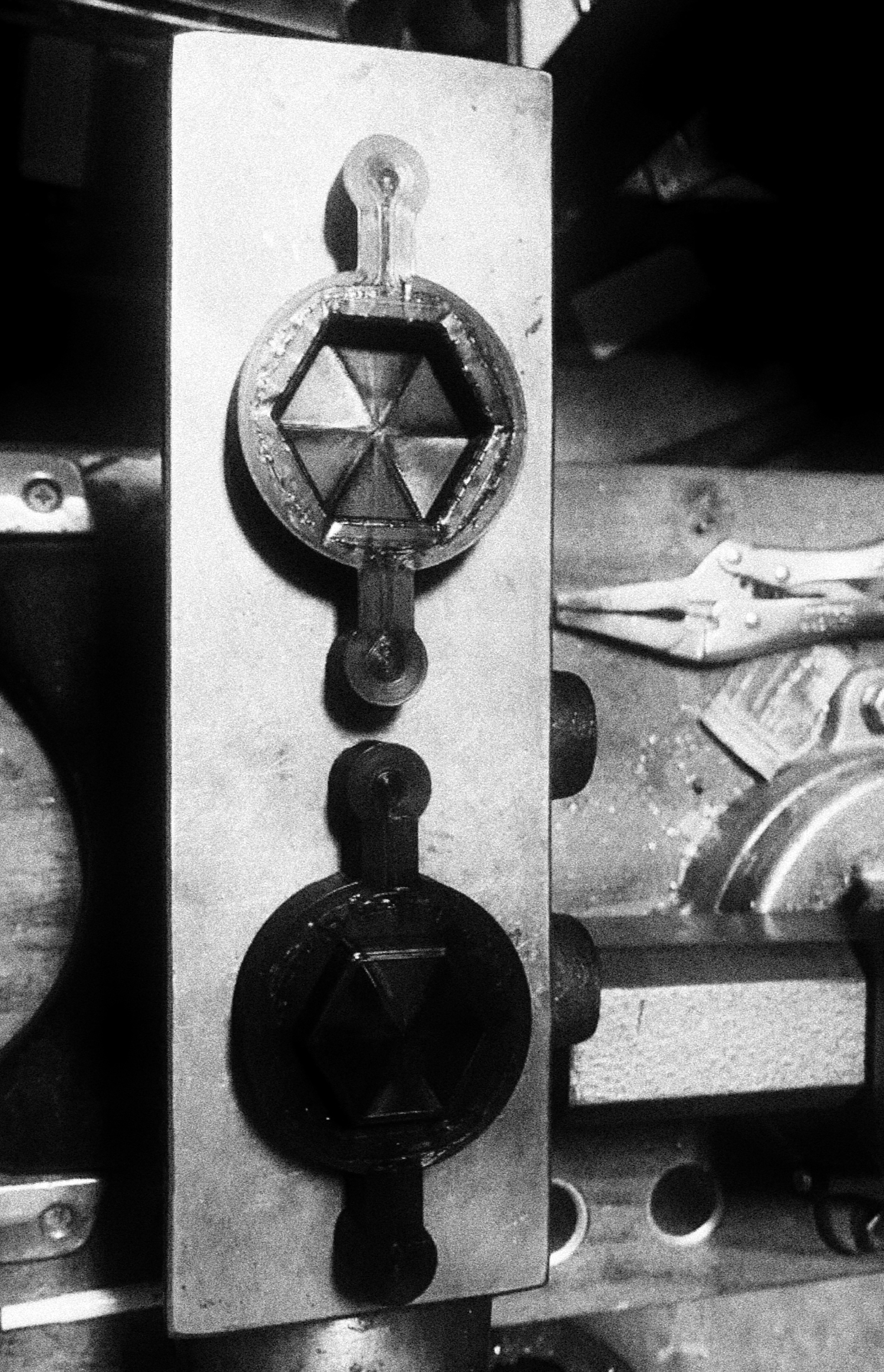Two-Part Hexagonal Mold - Two Inch Amulet Fabrication & Decoration System Mark I