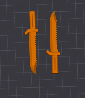 Dummy 13 Knives extended blade and resized to 250%