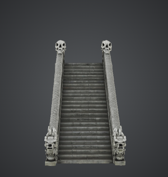 Gothic Skull Staircase – Dark Fantasy Stone Steps