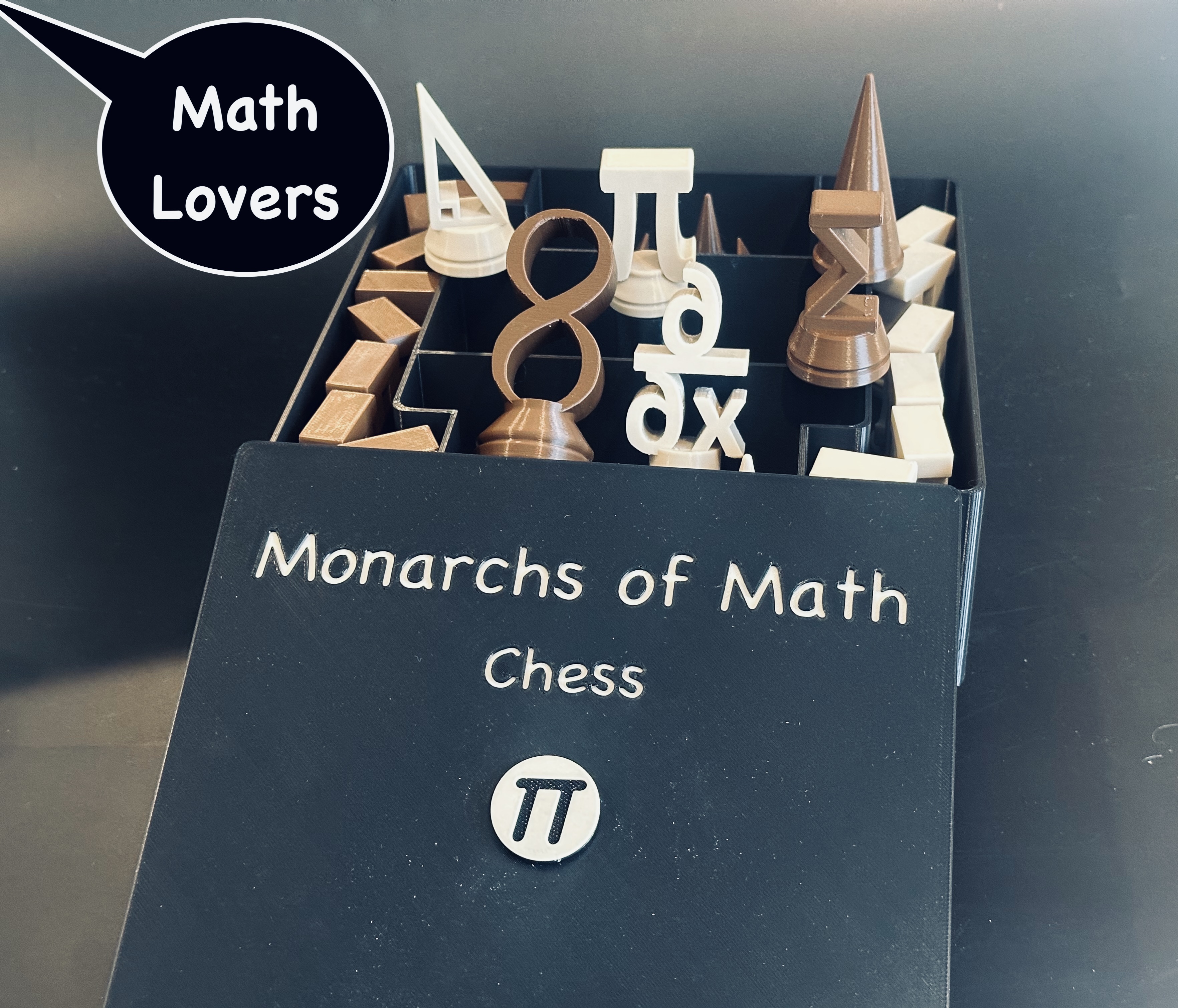 Monarchs of Math Chess Set with Board and with Storage Container
