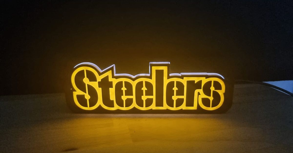 Pittsburgh Steelers Text LED Neon Sign