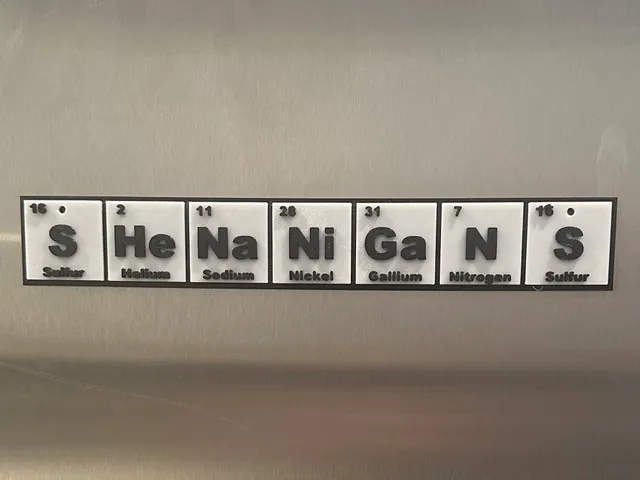 The Original Periodic Table "Shenanigans" Sign
