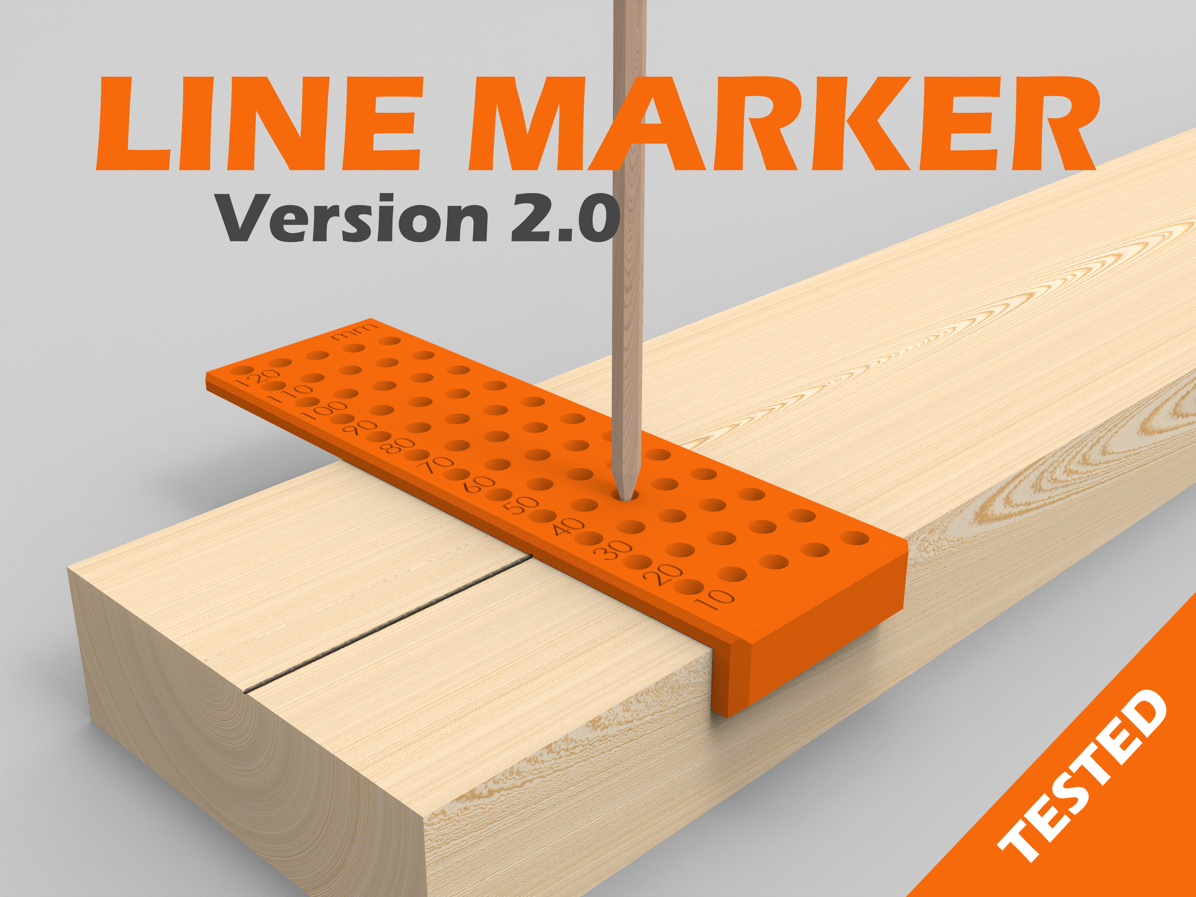LINE MARKER - DISTANCE MARKER (Version 2.0) 3D model thumbnail