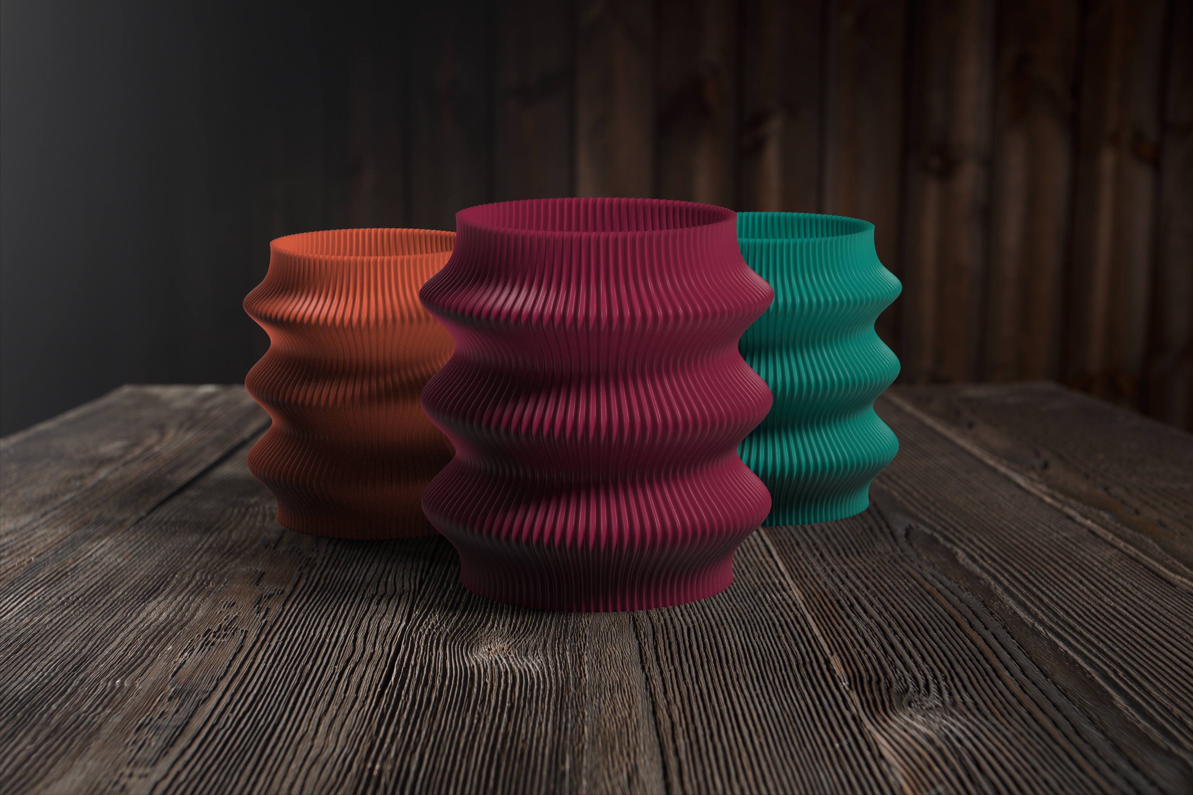 Miniatura 4 do modelo 3D Luminous Wave Vase