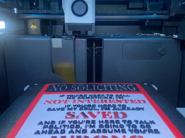 No Soliciting Sign