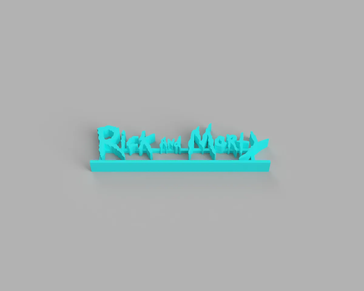 Rick and Morty Logo by Sixteenbit | Download free STL model ...