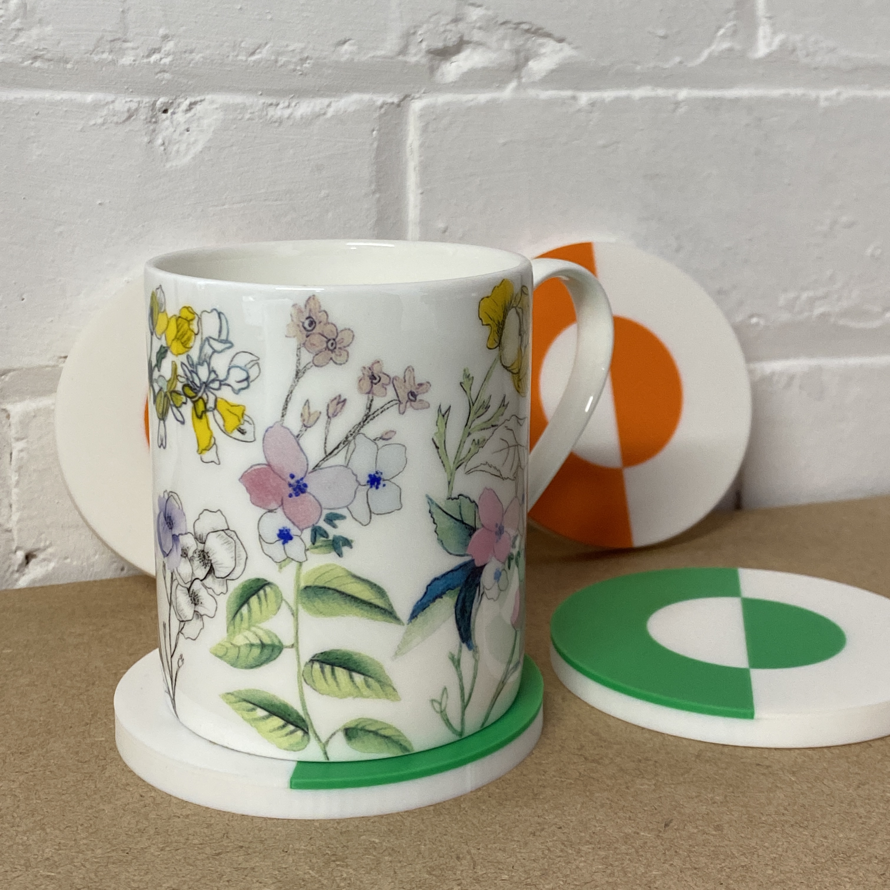Mid-Century Inspired Coaster Set - Customisable Colours