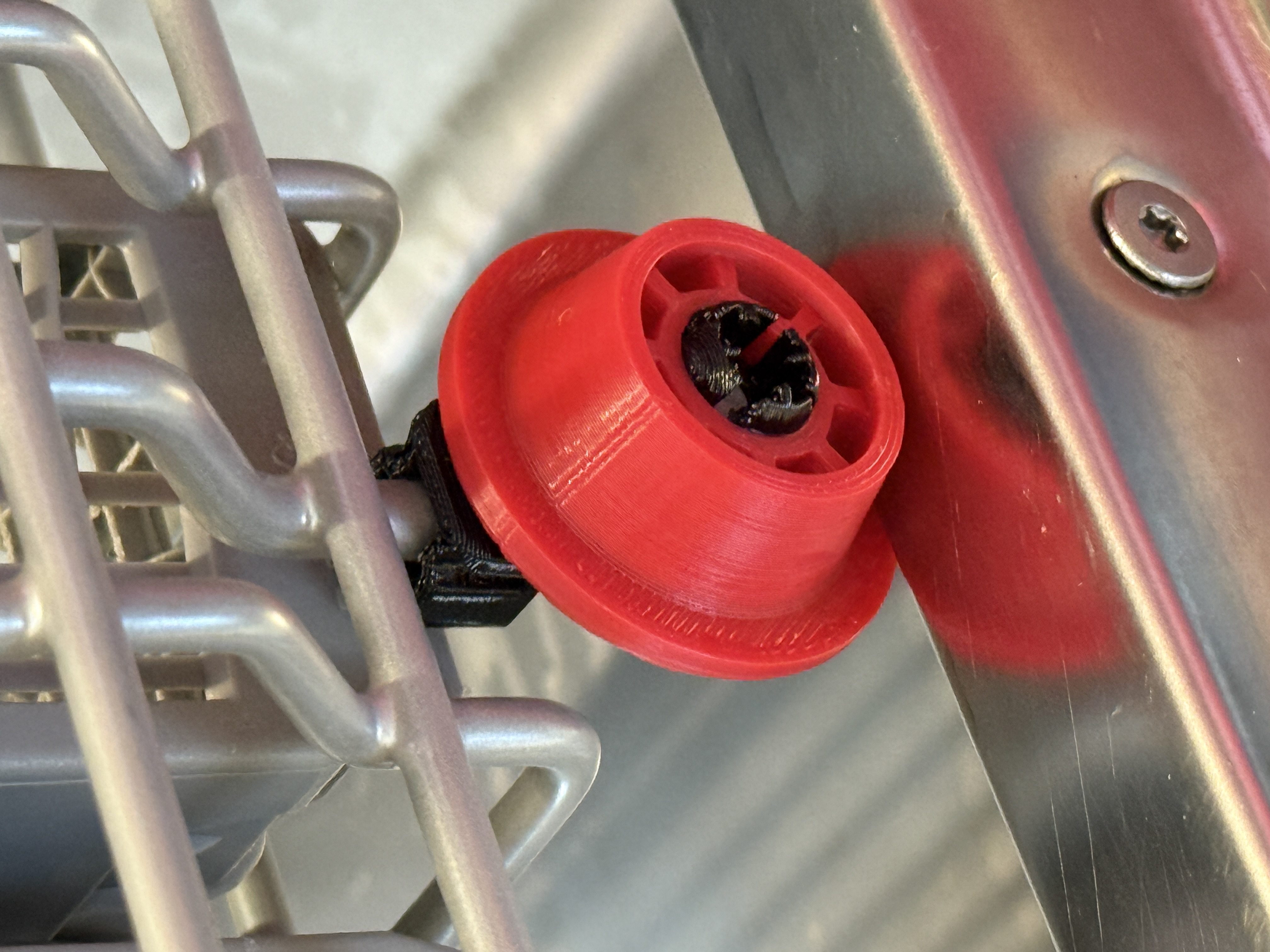 Rolle mit Halter für Korb aus Siemens Spülmaschine