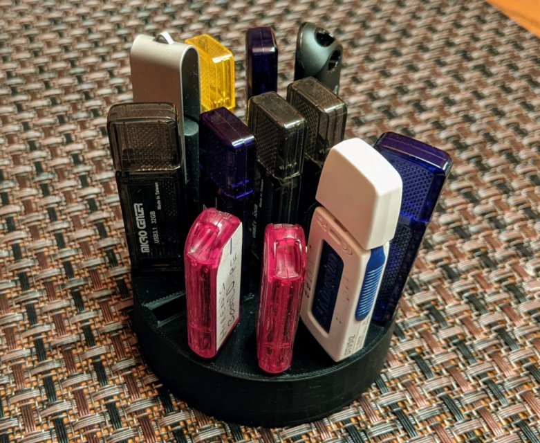 USB Drive Storage Turntable - Gridfinity option