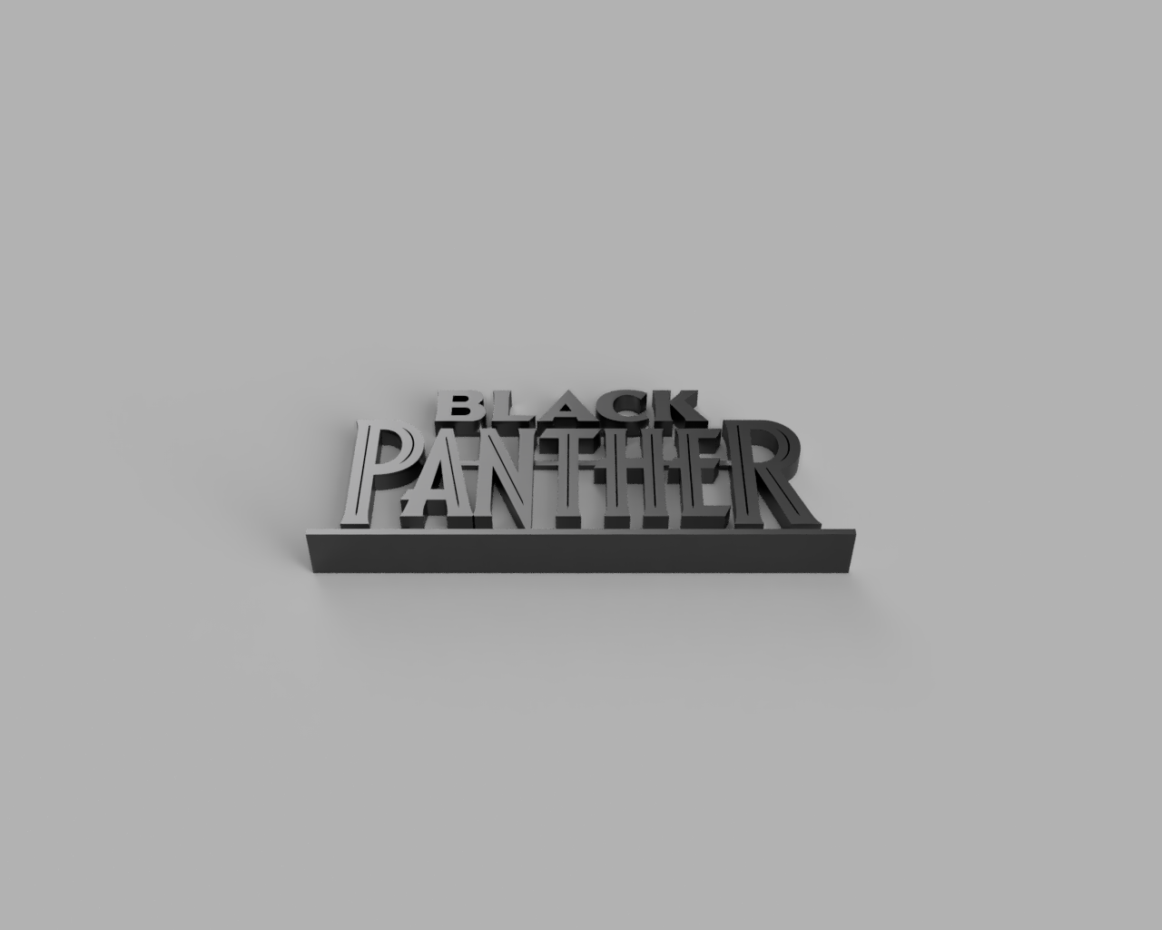 Black Panther Logo with Stand