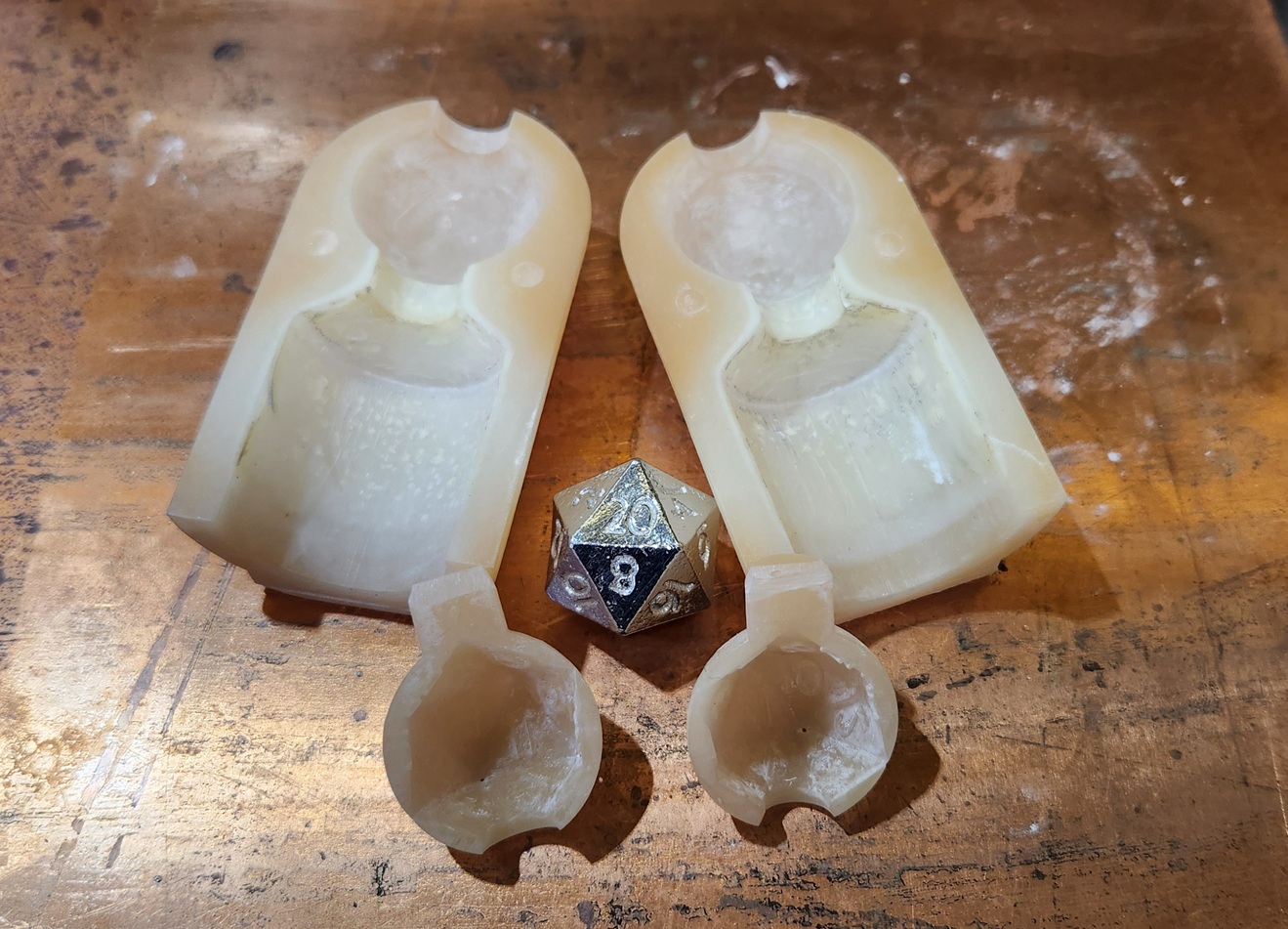 D20 Dice Mold for direct Metal Casting