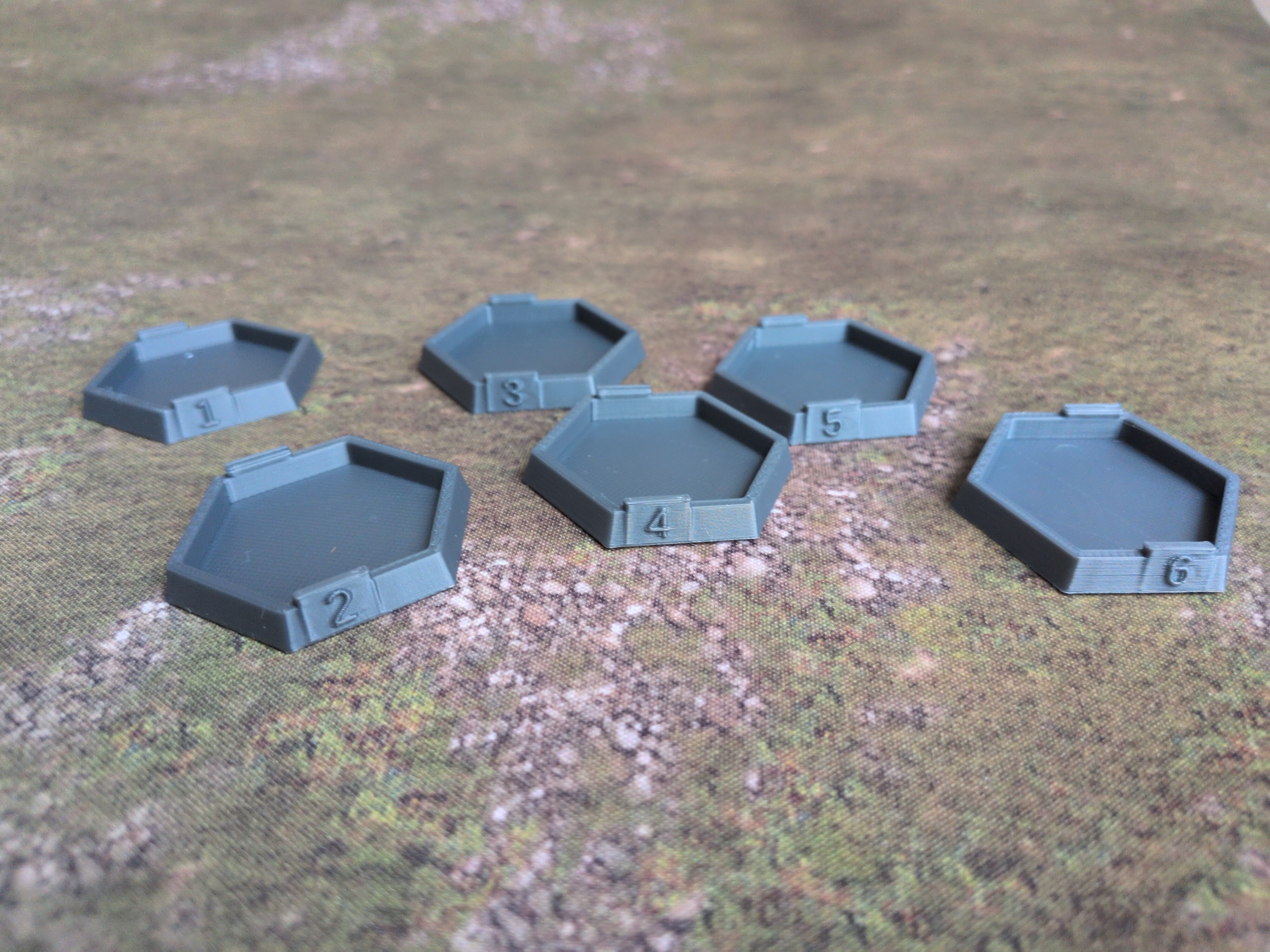 Battletech numbered hex stand