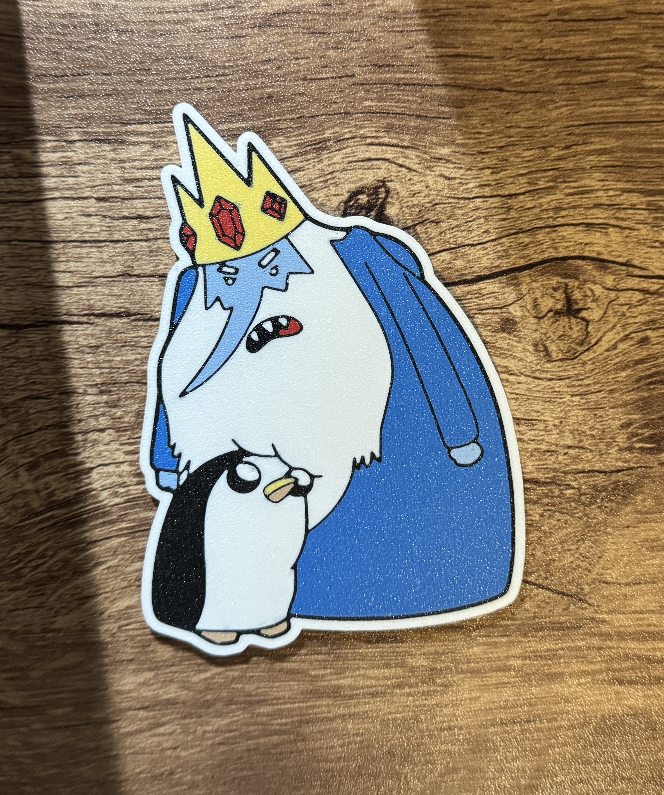 Ice King And Gunter Adventure Time Magnet (multi-color)(8x3mm magnets)