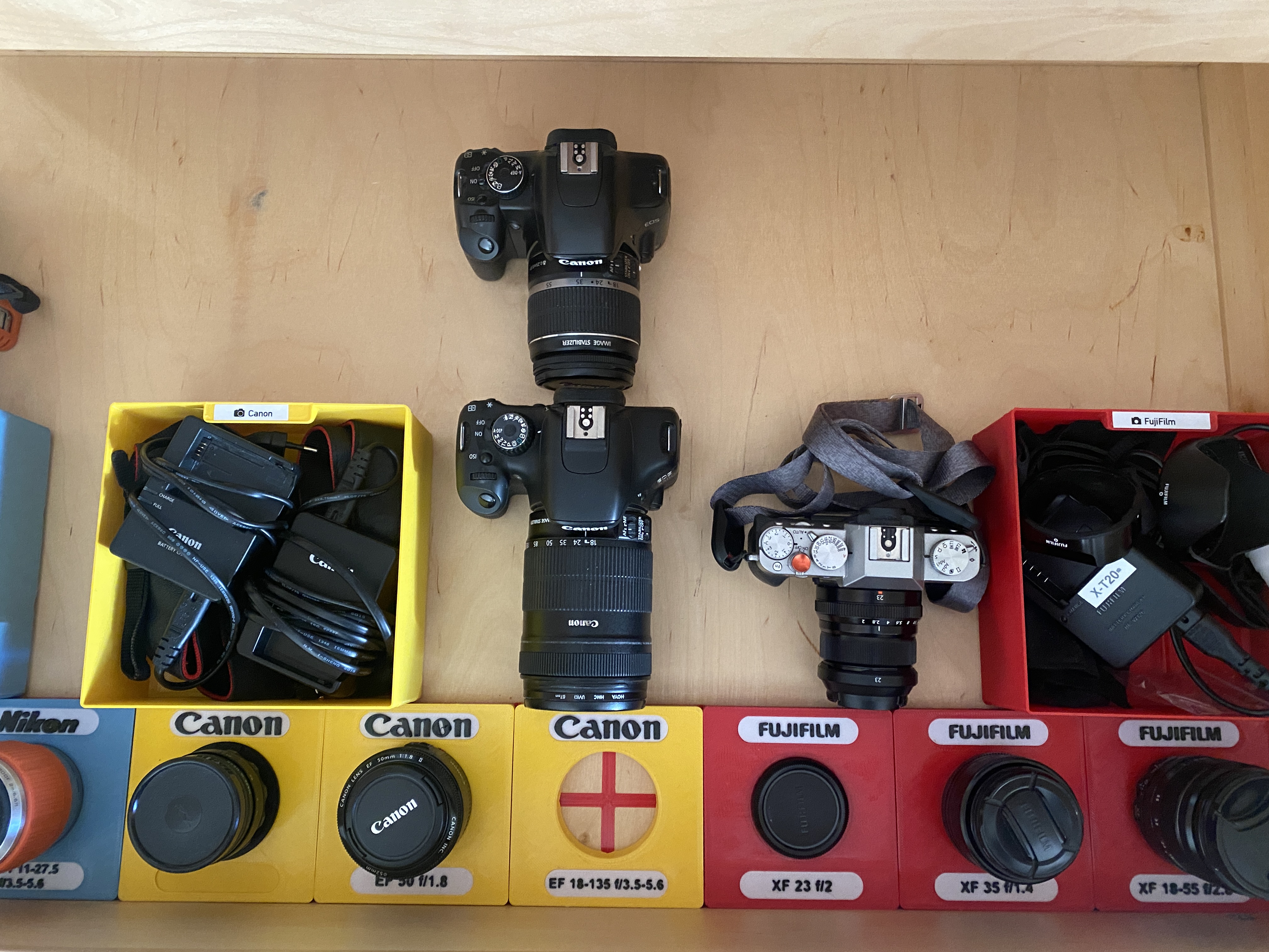 Lens Holder / Organizer - FujiFilm, Nikon, Canon, Sony etc.