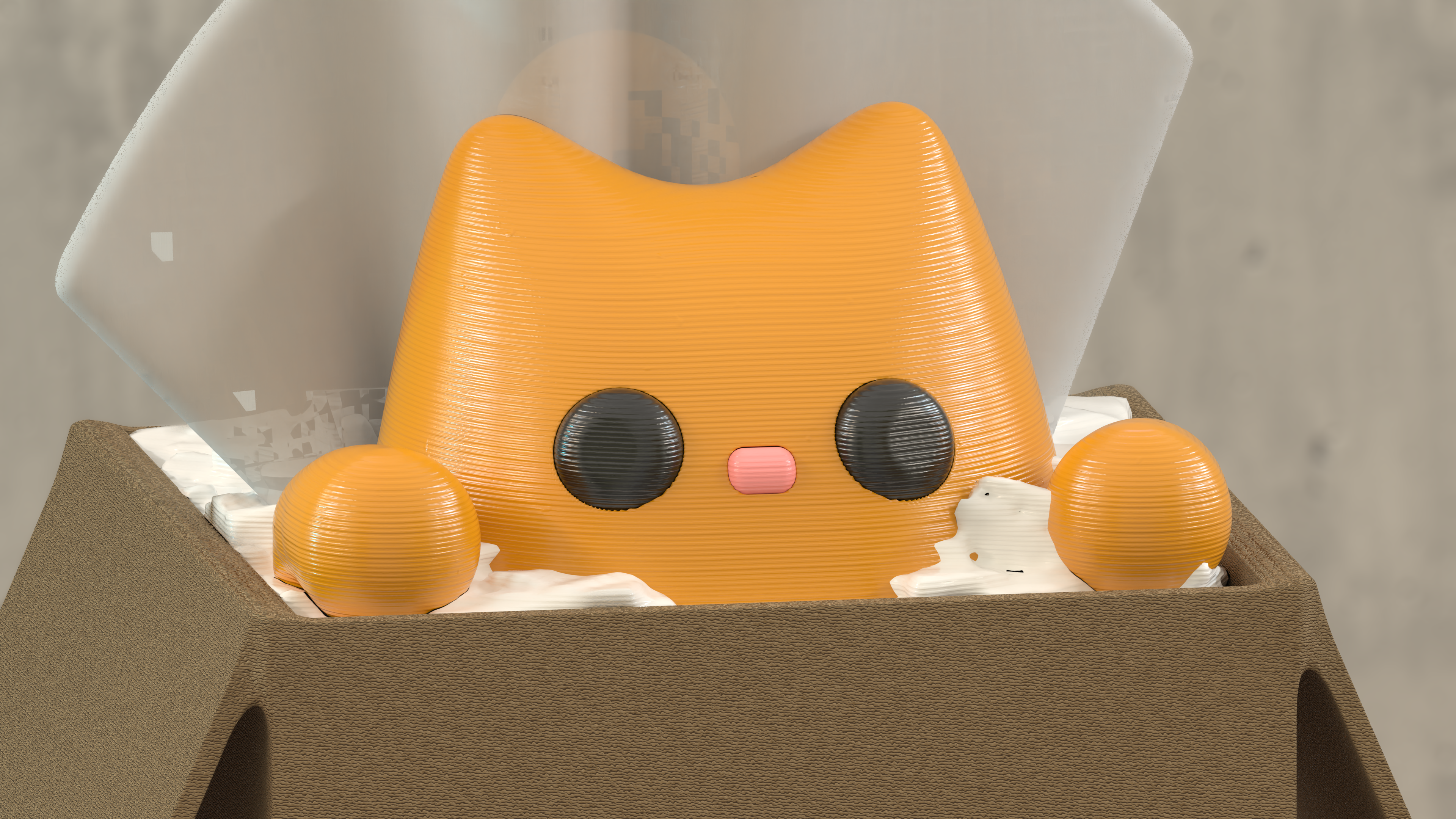 Special Delivery! Kitty destruction tissue box!