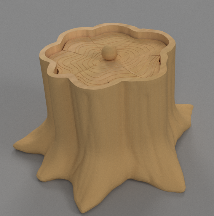 Miniatura 3 do modelo 3D Tree Stump Container