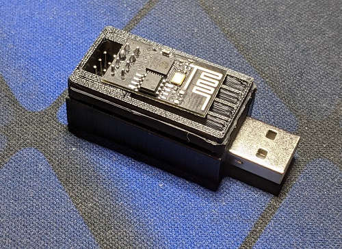 Miniatura 2 do modelo 3D CH340C  ESP01 Two Socket USB Programmer Case with Cap
