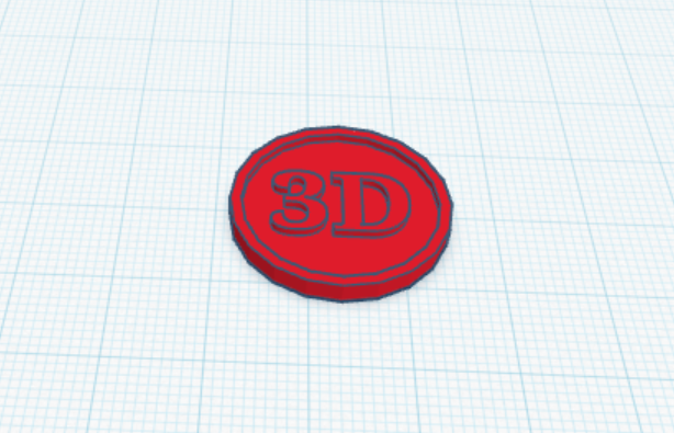 Einkaufswagenchip mit 3D text