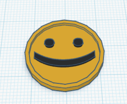 Einkaufswagenchip mit smiley