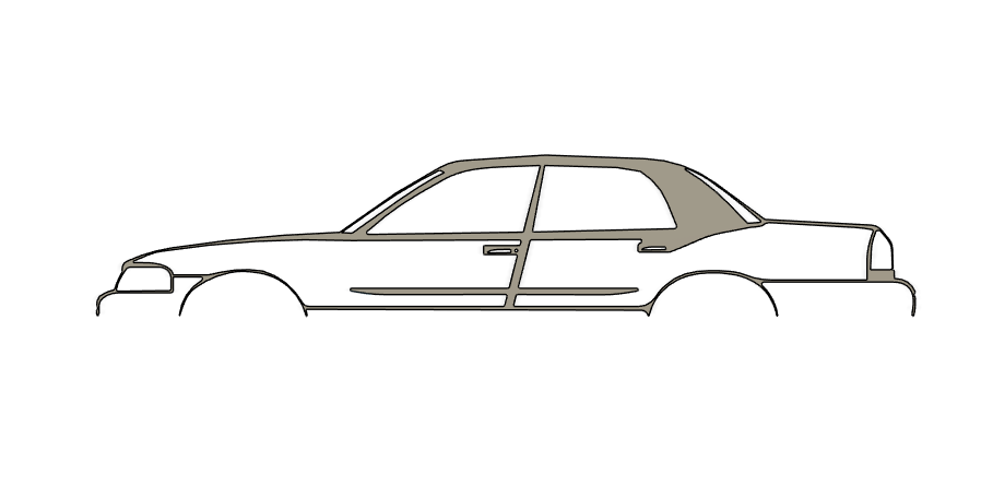 Crown Victoria CVPI Wall Art Silhouette
