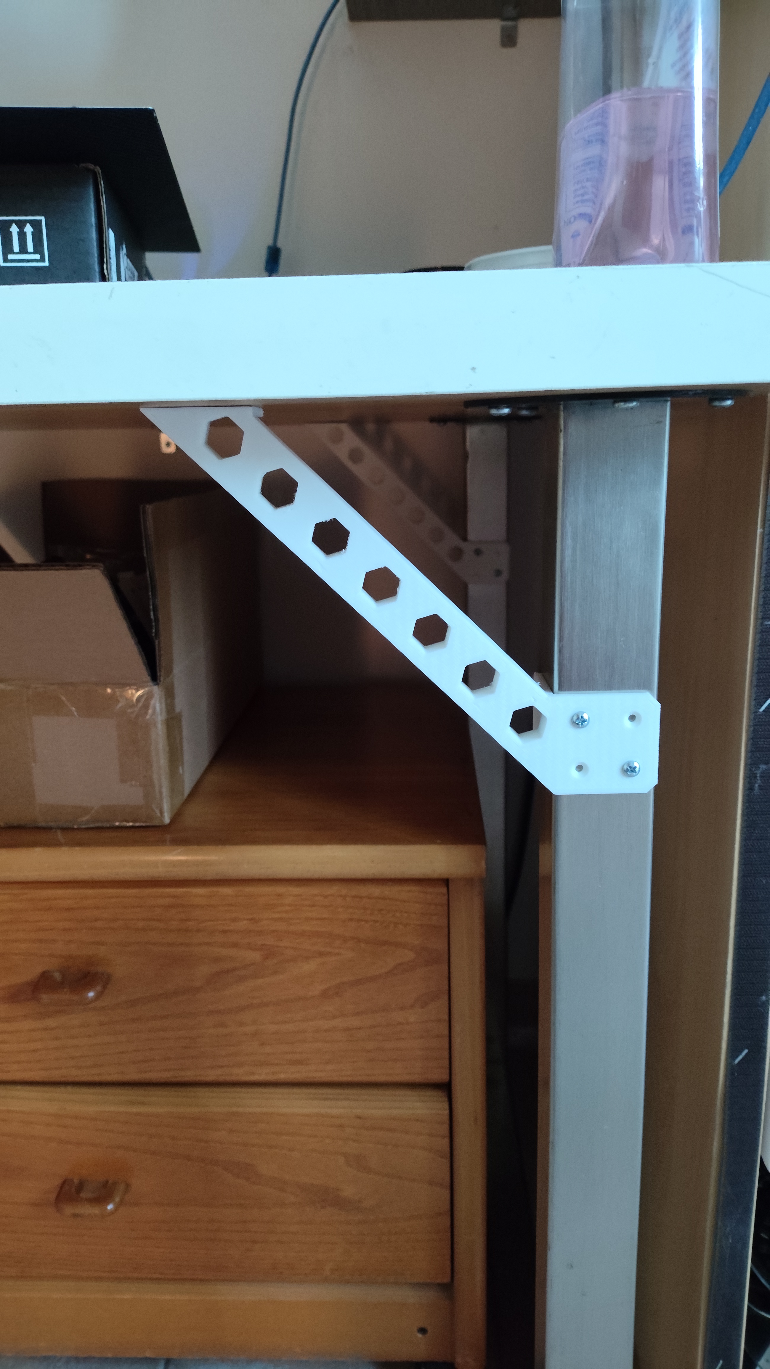 Ikea table leg bracket stiffner