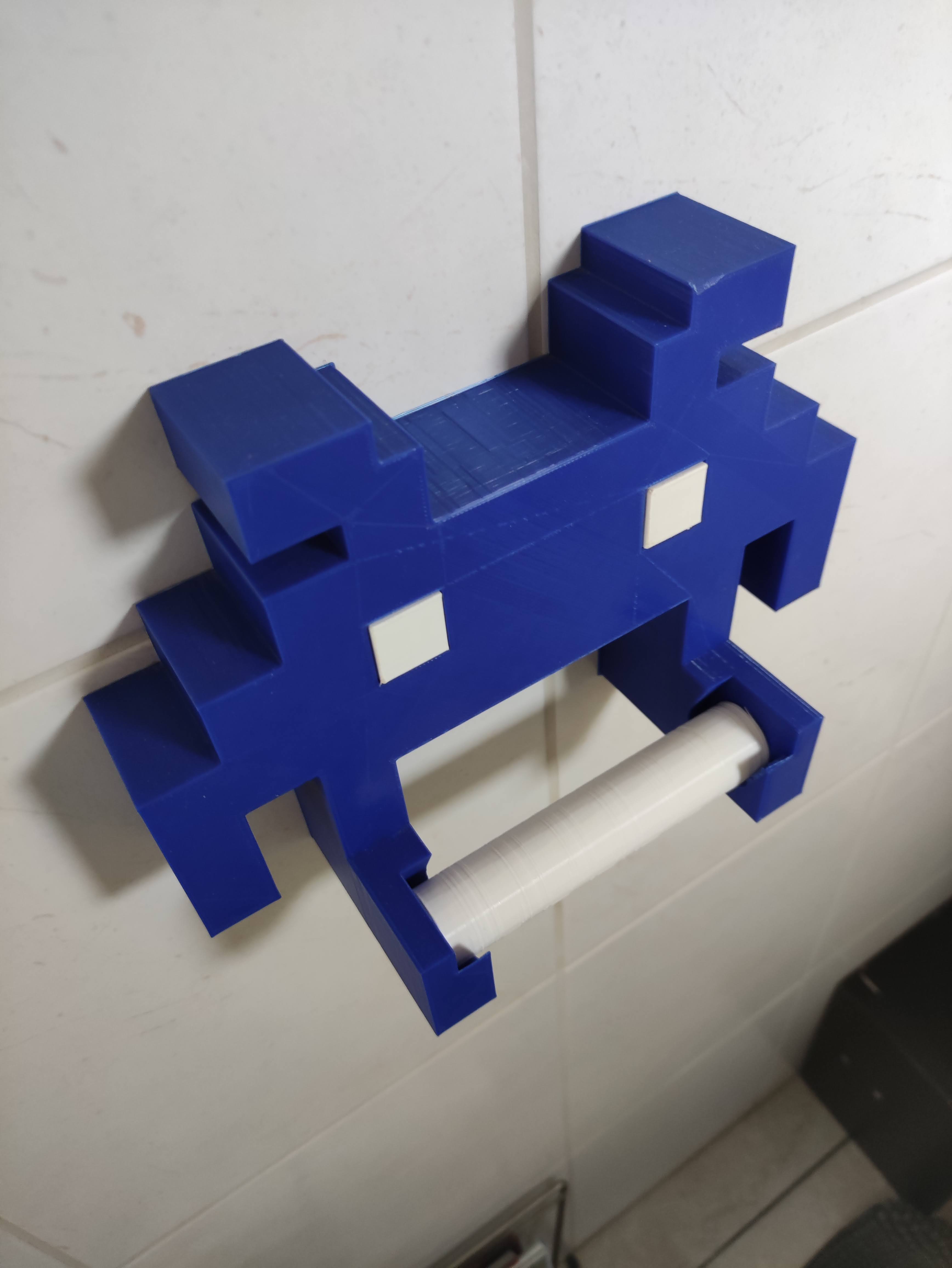 Toiletrol holder space invader