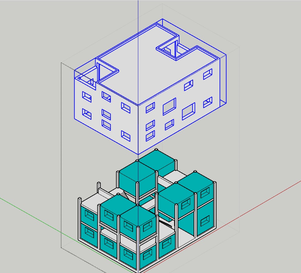 Maqueta Conceptual y Modular del Lt Josai Shared House