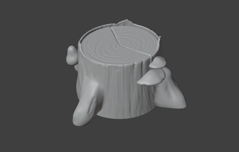 Miniatura 2 do modelo 3D Decorative tree stump