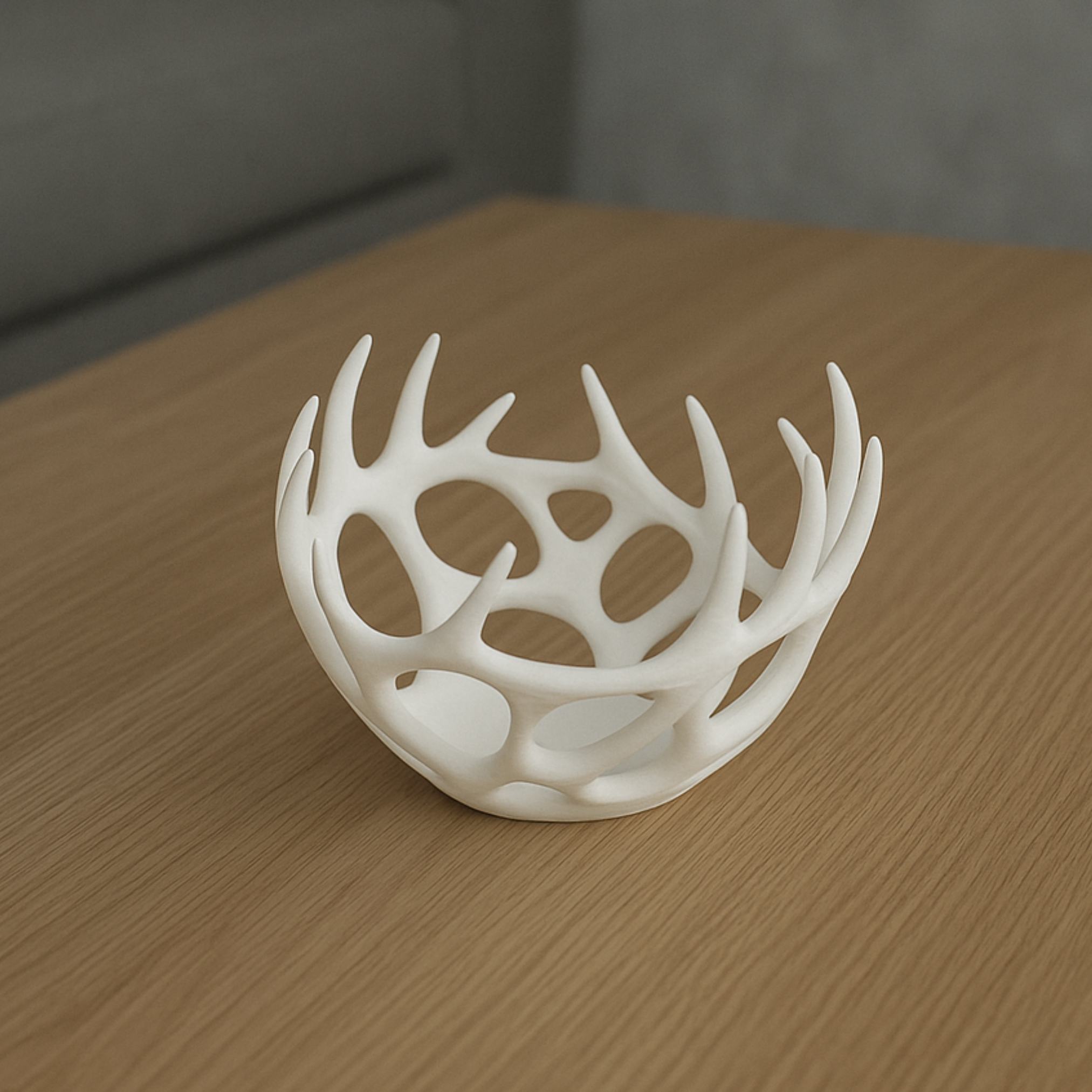 ANTLER BOWL – NATURE-INSPIRED DESIGN / HOMEDECOR / STL / VORONOI