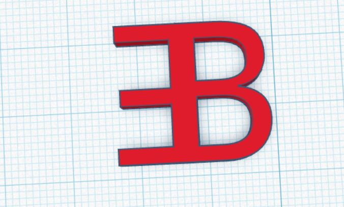 Miniatura 2 do modelo 3D Bugatti logo