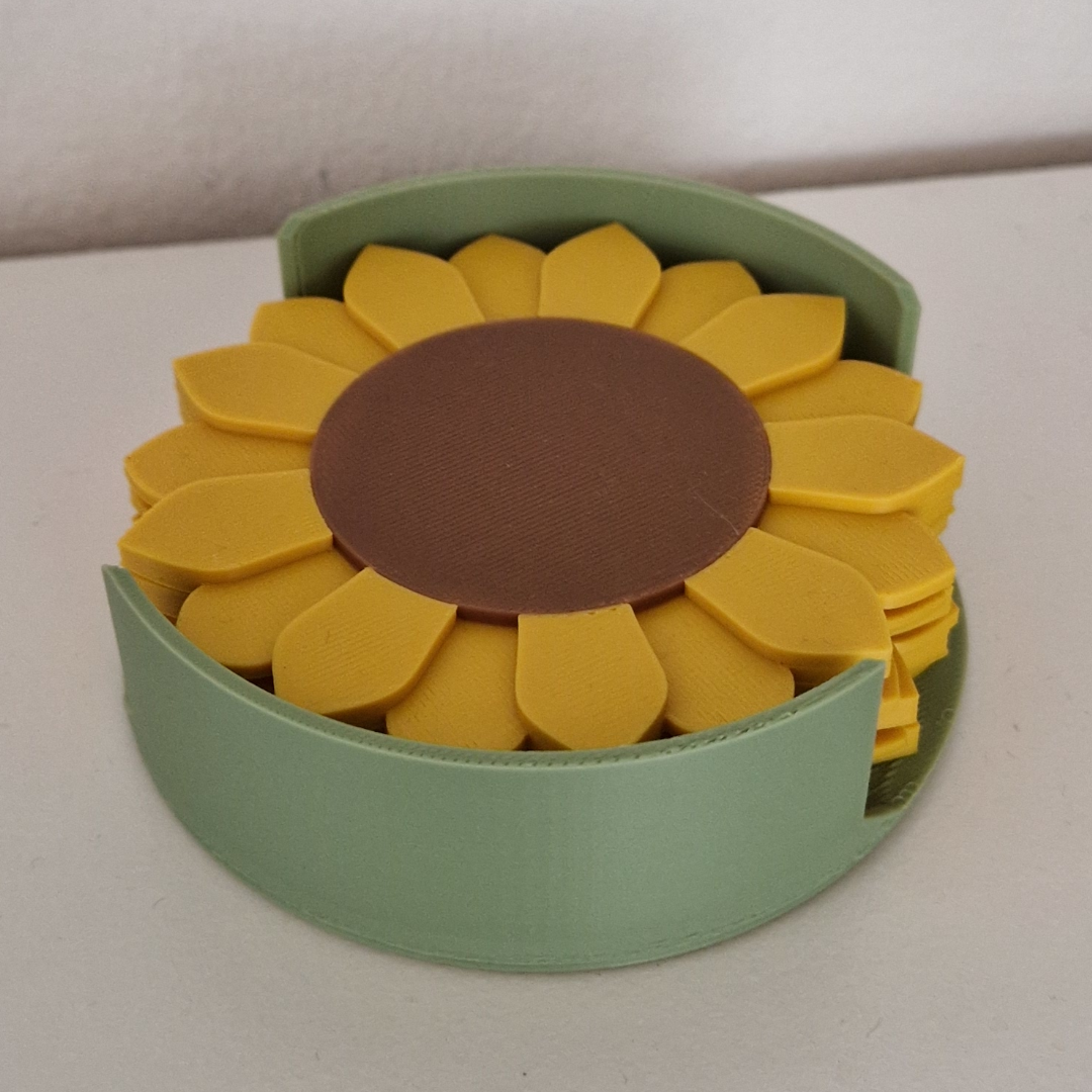 Miniatura 3 do modelo 3D Sunflower coasters