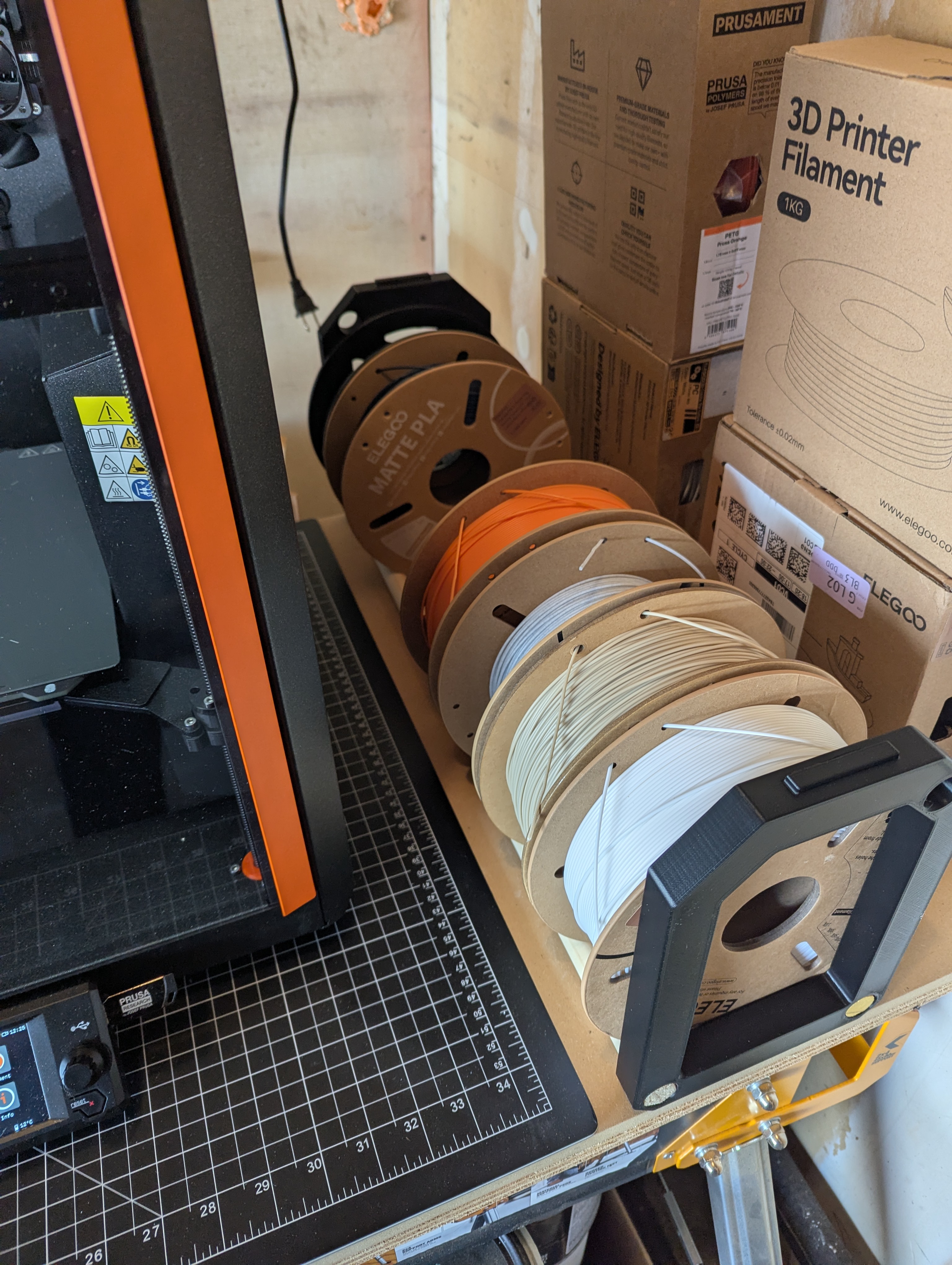 Modular Filament Storage System for 3/4" dowel