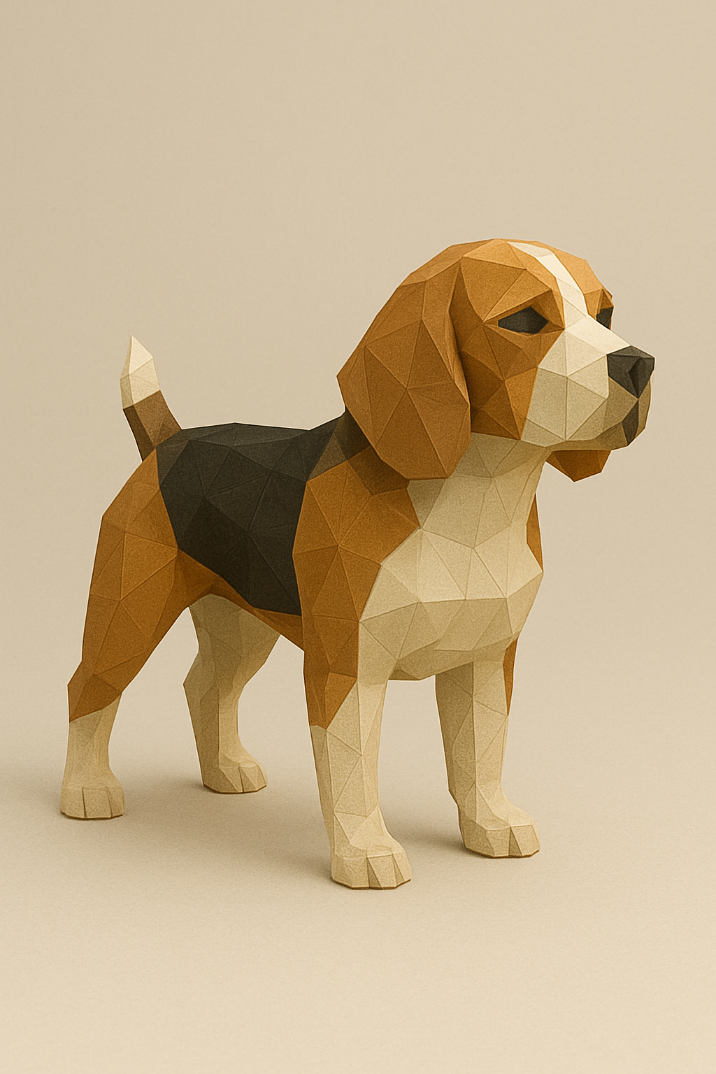Beagle Low Poly 3D Model