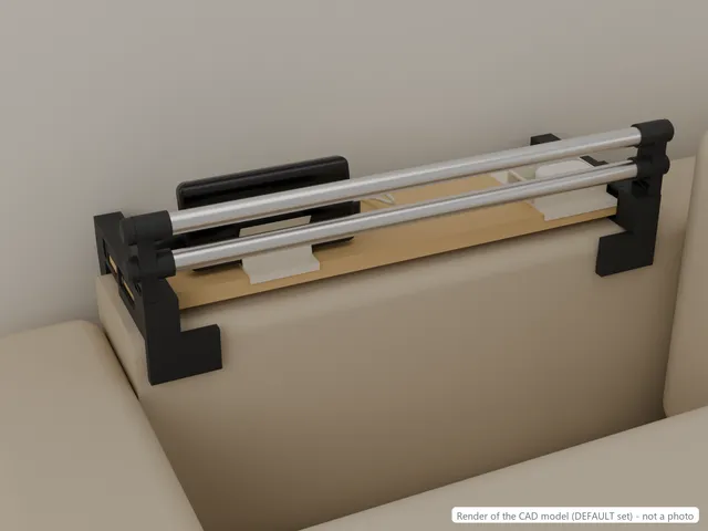 Hideaway Sofa Ledge – Hidden Phone Dock and Shelf Behind Loose Sofa Back Cushions, No Screws
