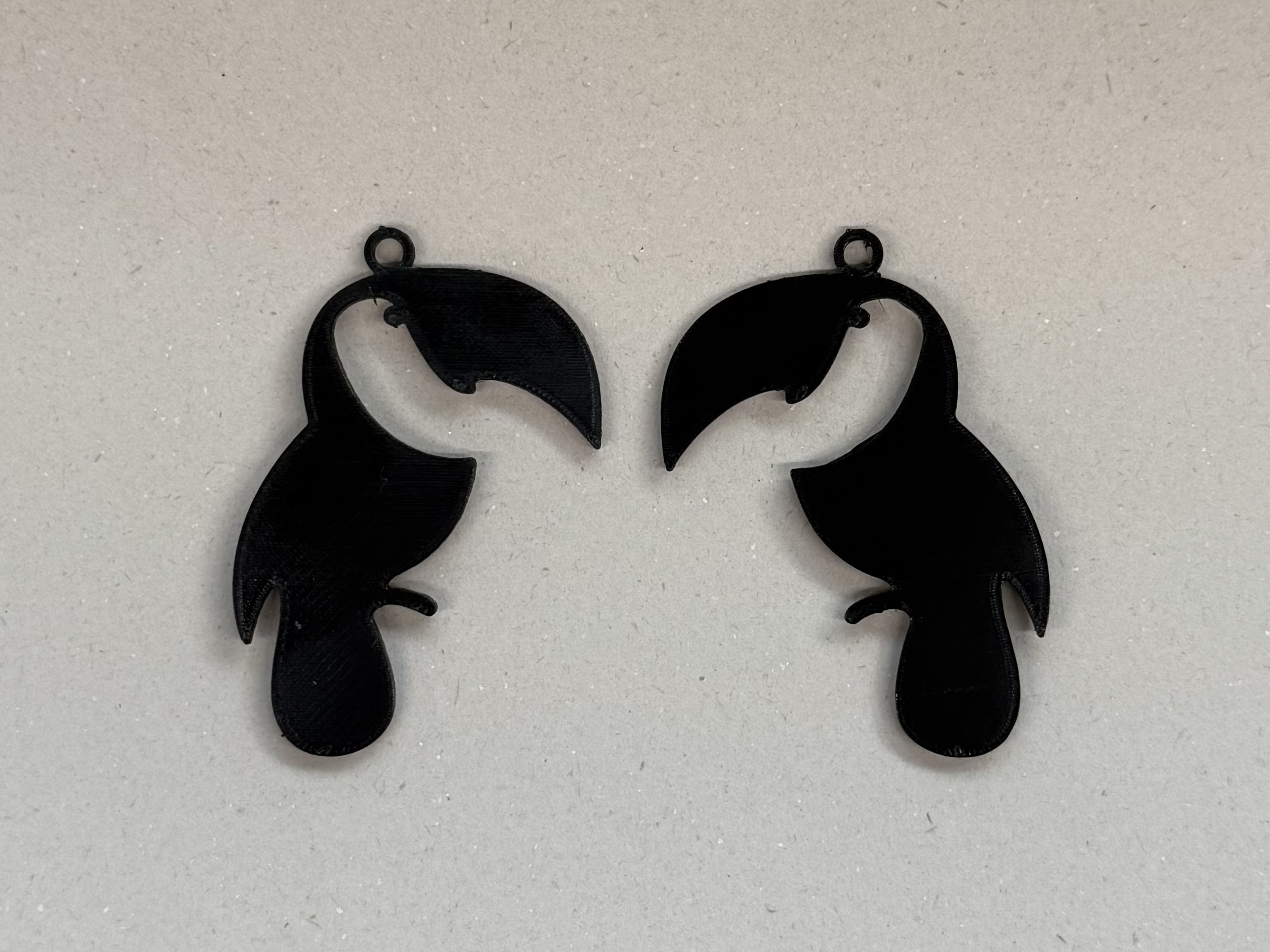 Cute Tropical Toucan Silhouette Earrings