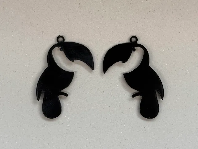 Cute Tropical Toucan Silhouette Earrings
