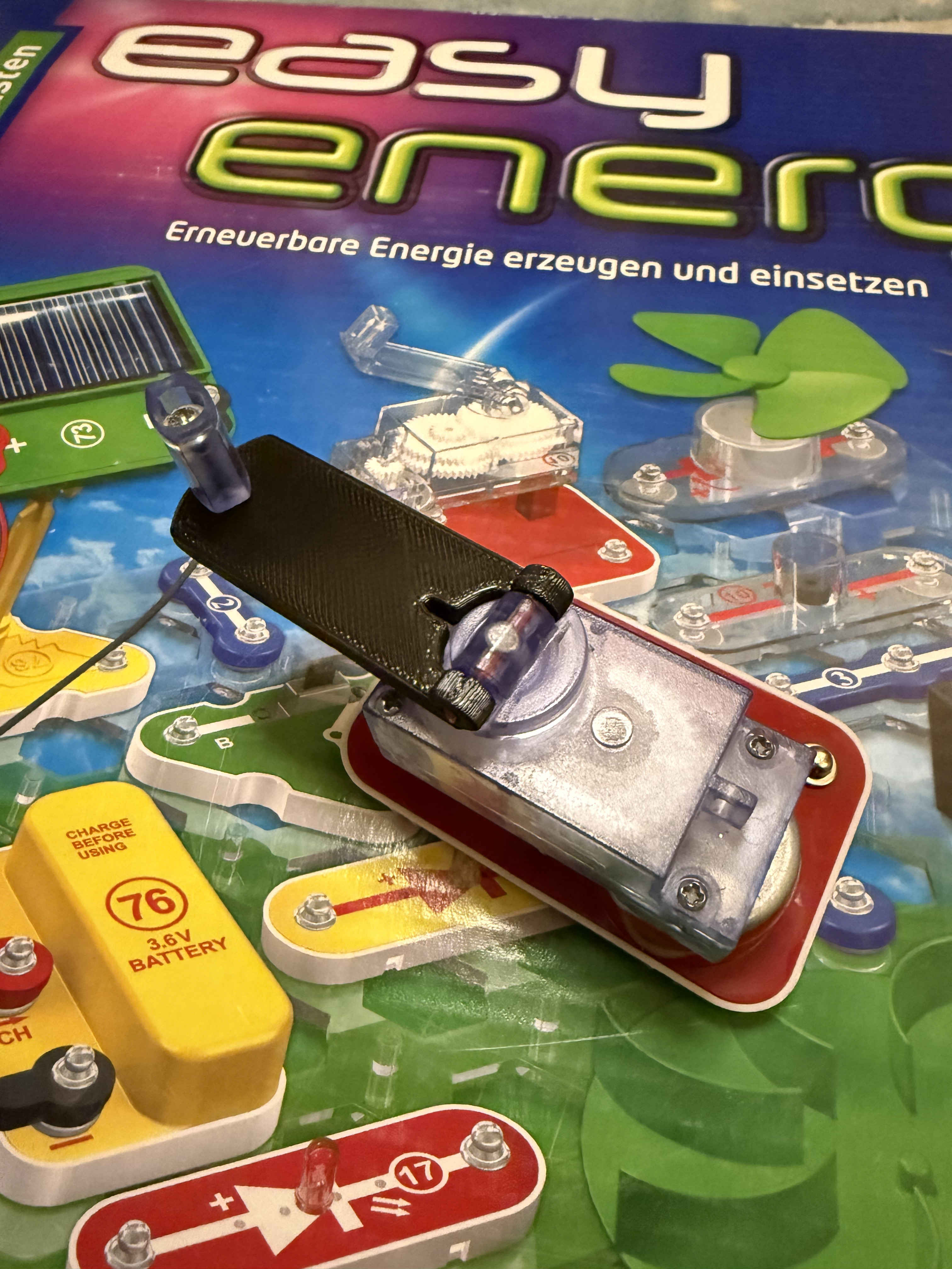 Replacement for Kosmos generator crank - Ersatz für Kosmos Easy Energy Elektrobaukasten