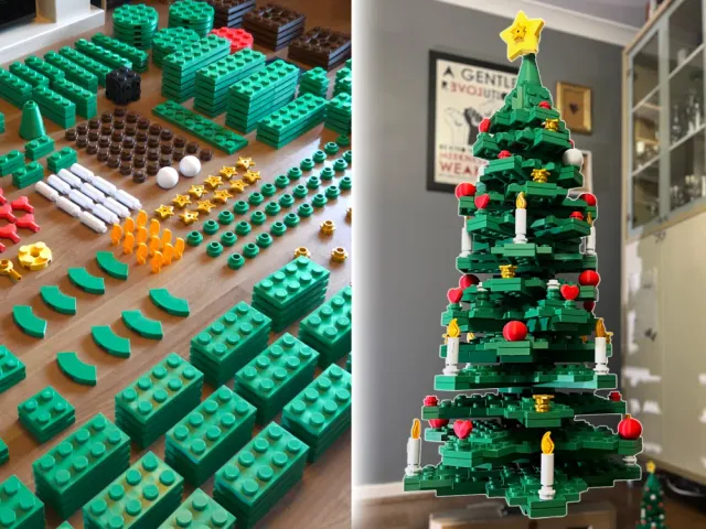 Giant Brick Christmas Tree – 6× Scale Holiday Model