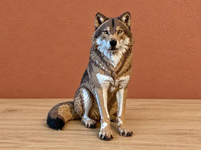 Realistic Wolf Wildlife Figurine
